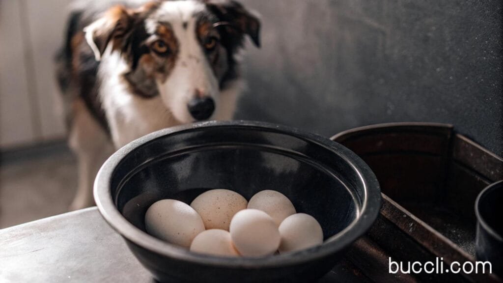 Eggshells and dog