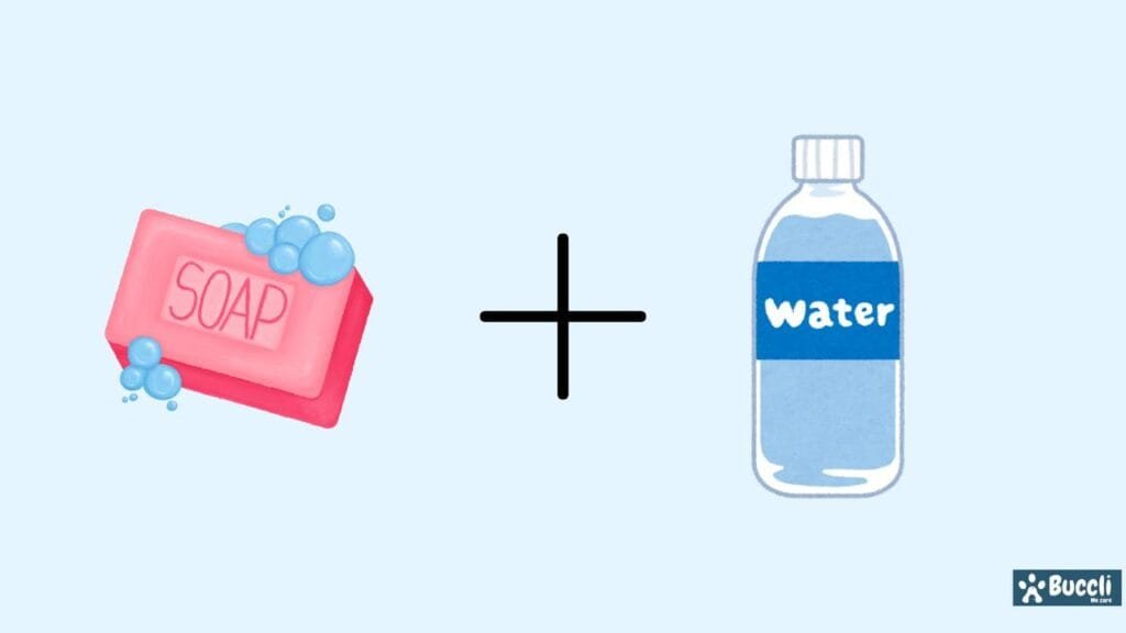Soap and water, how to clean artificial grass dog worms